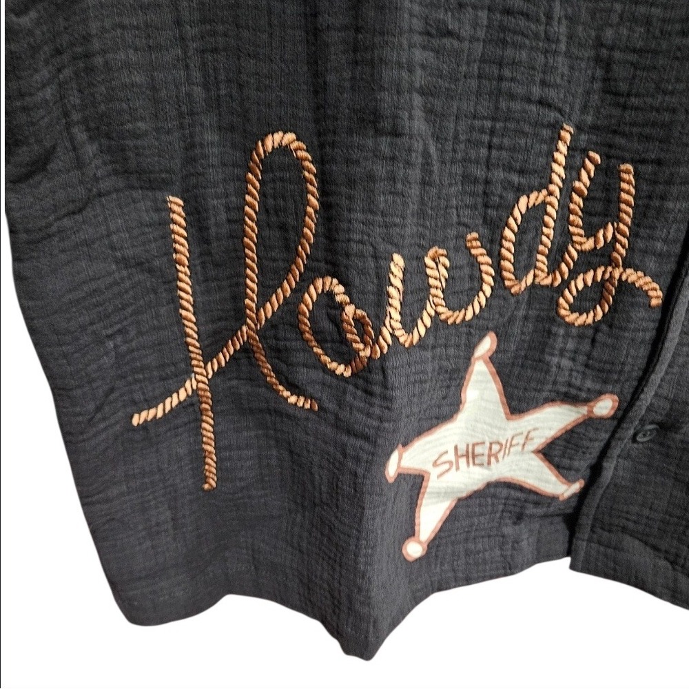 Disney Pixar Toy Story Woody Bullseye Gauze Shirt Gray Mens 2XL XXL Cowboy New - Picture 3 of 9